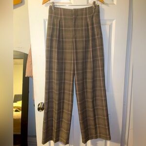 Zara plaid wide legs pants Size M